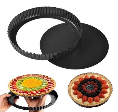 Quicheform 28 cm, antihaftbeschichtet, mit herausnehmbarem Boden