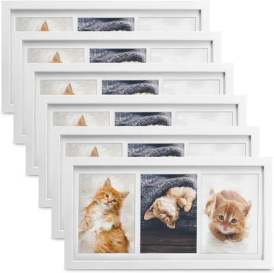 Image de Bomoe Cadre photo collage 6x pour 3 photos Galeria, 10x15 cm, blanc