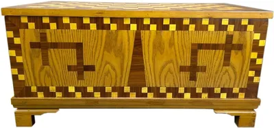 Zdjęcie produktu dla Komoda 40s replika muzealna 102 x 52 x H 50 cm - Brązowy intarsja styl antyczny meble Berlin komoda Art Deco