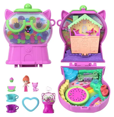 Image de Mattel Polly Pocket-Coffret Chaton Pasteque-Jouet de voyage