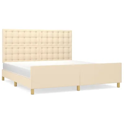 Immagine prodotto di vidaXL Struttura letto senza materasso crema 160x200 cm tessuto