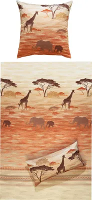 Produktbild von Erwin Müller Bettwäsche braun-beige 1x 135x220 cm + 1x 40x80 cm