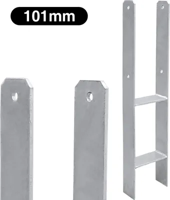Produktbild von Hengda 4x H-Anker Pfostenanker H-Anker H-Pfostenanker Pfostenträger Pfostenhalter 101mm 600MM