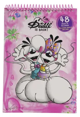 Produktbild von Diddl Malbuch A4 Rosa – Original Ausmalbuch für Kinder & Diddl-Fans