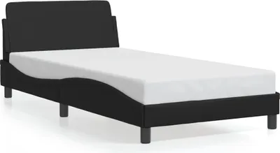 Produktbild von vidaXL Bettgestell "Dover" Schwarz 100x203 cm Kunstleder