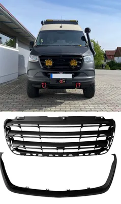 Kühlergrill Sportgrill ohne Emblem + Rahmen für Mercedes Sprinter W907 W910 18 – Produktansicht