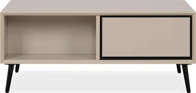 Image de CALICOSY - Table Basse 2 Tiroirs et Niches L94 cm - ARONA