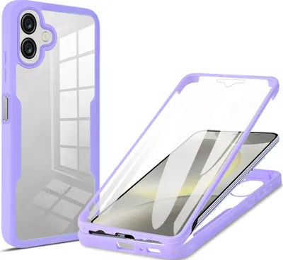 Produktbild von Schutzhülle für Samsung Galaxy A06, Eingebautem Displayschutz 360 Grad Komplettschutz Handyhülle Lila