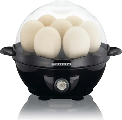 Immagine prodotto di Cuociuova 7 uova con pulsante trasparente 360W Nero
