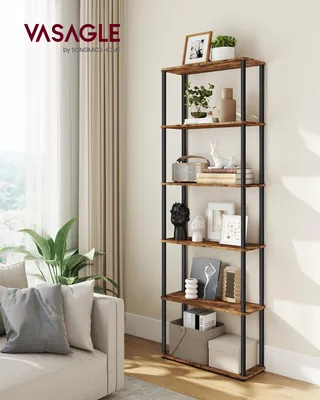 Obrázek produktu pro VASAGLE Superrychlá montáž bez použití nářadí, police se 6 úrovněmi, stojící police, odkládací police, 23,8 x 60 x 173,4 cm, obývací pokoj, ložnice, kuchyně
