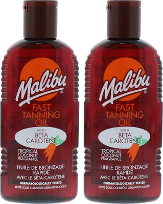 Zdjęcie produktu dla Malibu Wodoodporny Olejek Do Opalania Z Marchewką I Kokosem 200ml x2szt