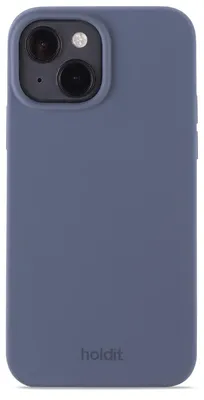 Image de Étui en silicone HoldIt, compatible avec les modèles Apple iPhone 14 et 15,5 cm (6,1 pouces), couleur bleu