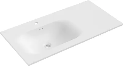 Image de Mexen Vela lavabo encastré à gauche 91 x 46,5 cm, blanc mat - 25239001L
