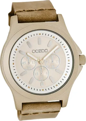 Produktbild von Oozoo Damen Armbanduhr gelb Analog schimmernd Timepieces Lederarmband D2UOC6510A