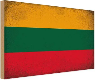 Obrázek produktu pro vianmo Drevený nápis 40x30 cm Flagge Litauen