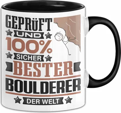 Produktbild von Boulderer Geschenk Lustiger Spruch für Boulderer Geschenkidee Bester Boulderer Der Welt (Schwarz)