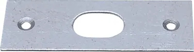 Produktbild von Riegelschließblech gerade, mit ovalem Loch, 75 x 26 mm, Stahl verzinkt | Schliessblech
