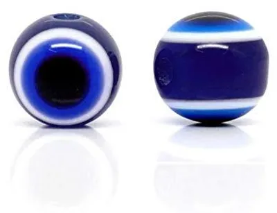 Nazar Boncuk Perlen 8 mm, 100 Stück, blaue Glücksaugen, DIY Schmuck
