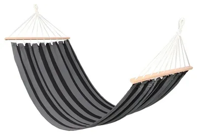 Obrázek produktu pro Lex Hamaka houpací síť dřevo 200 x 80 cm šedočerná