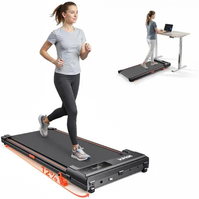 Immagine prodotto di Walking Pad per casa e ufficio - Tapis roulant J20 - Inclinazione regolabile al 12% - Motore silenzioso - Portata 100 kg - Superficie di corsa 50–80 x 30–50 cm - Con display