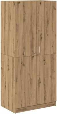 Obrázek produktu pro Skříň Artisan, dubová barva, 80x52x180 cm, materiál: dřevovláknitá deska, šatní skříň, komoda, skříň do ložnice, úložná skříň / 855883