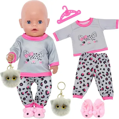 Produktbild von Puppenkleidung Set, bunt, 30-40 cm, für Kinderspielzeug