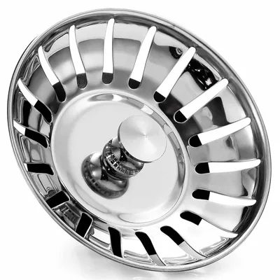 Productafbeelding van Rvs afvoerplug met zeef - Vervangbare strainer - Zilver
