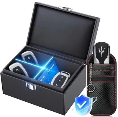 Produktbild von Famanu Autoschlüsselbox Keyless Go mit Trennwand - RFID-Signalblockierung und Strahlenschutz