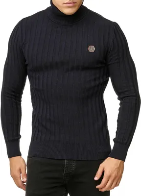 Produktbild von Red Bridge Herren Strickpullover Rollkragen- Pullover Upright Navy L