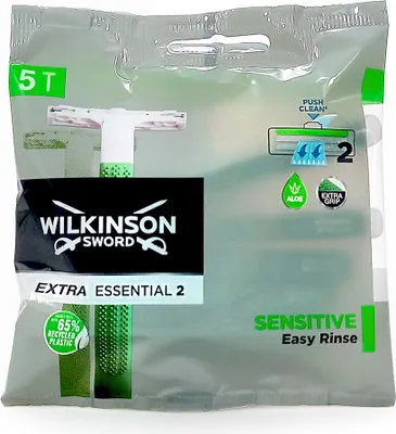 Produktbild von Wilkinson Extra Essential 2 Sensitive Einwegrasierer, 5er Pack