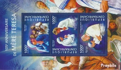 Produktbild von Briefmarken Zentralafrikanische Republik 2015 Mi 5481-5483 Kleinbogen (kompl. Ausgabe) postfrisch Mutter Teresa