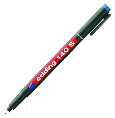 Produktbild von Edding 4-140003, Blau, Extrafein, Schwarz, Kunststoff, Rund, 0,3 mm