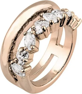 Produktbild von Joop Damen Ring Edelstahl Rosé Simply Modern JPRG00007C1, Ringgröße:57 (18.1 mm Ø)