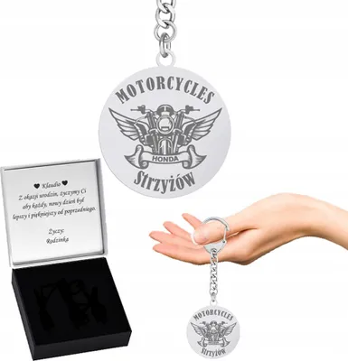Produktbild von Radziszewska Schlüsselanhänger Motorrad Gravur Sterling Silber