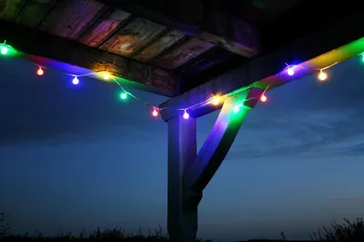 Produktbild von LED Lichterkette 4,80 m Bunte LEDs 24er Partylichterkette Gartenbeleuchtung