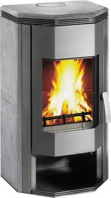Produktbild von Wamsler Prisma Kaminofen Stahl Grau / Naturstein