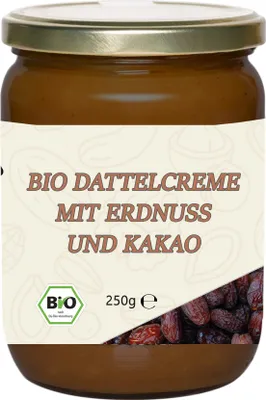 Produktbild von Mynatura  Dattelcreme mit Erdnuss und Kakao 250g