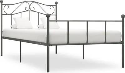 Produktbild von Bettgestell Grau Metall 100 × 200 cm