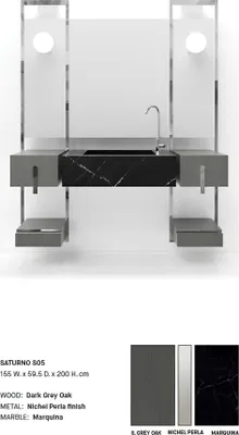 Immagine prodotto di Grau Badezimmer Waschbecken Armaturen Badezimmer Möbel Italien Stil Klassische