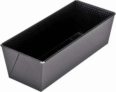 A loaf pan on a white background.