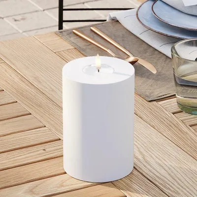 Image de Deluxe Homeart LED Kerze Outdoor Weiß