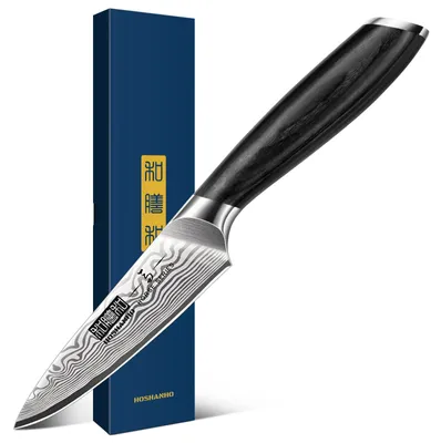Immagine prodotto di HOSHANHO, coltello da sbucciare, 9,5 cm, coltello piccolo giapponese per frutta, coltello da cucina