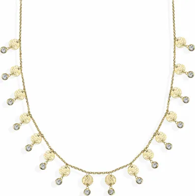 Produktbild von Dkeniz Anhänger mit Kette 925/- Sterling Silber 42 cm + 3cm Gold Zirkonia weiß 145250052