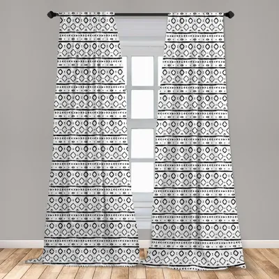 Produktbild von Abakuhaus, Fenstervorhänge, Grunge Stripes, 2-Panel-Set, 150 x 225 cm