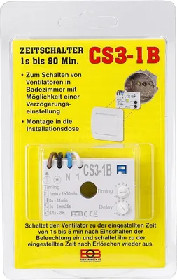 The product is displayed in its retail packaging, which is a clear plastic blister pack mounted on a yellow cardboard backing. The packaging includes product information and branding.