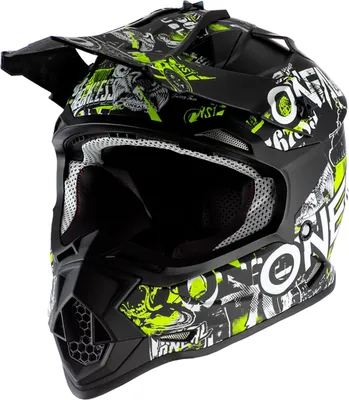 Immagine prodotto di O'NEAL Casco da motocross per bambini 2SRS Attack Youth, nero giallo neon, S