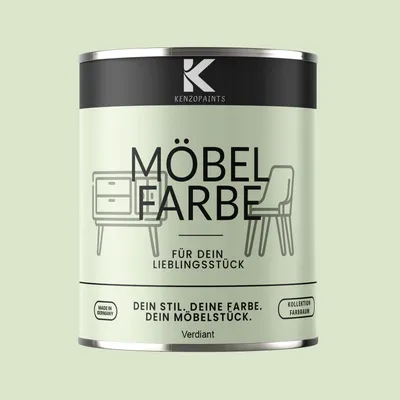 Produktbild von Kenzopaints 750ml Möbelfarbe Möbellack Buntlack Farbraum - Verdiant