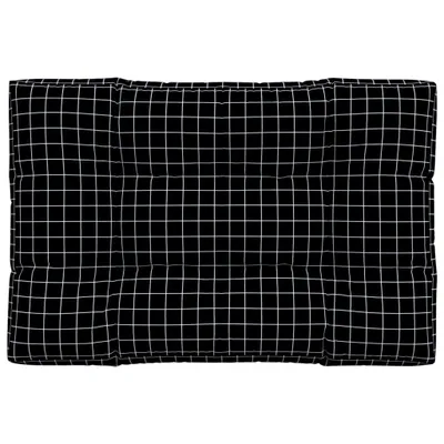 Produktbild von Palettenkissen Schwarz Karomuster 120x80x12 cm Stoff