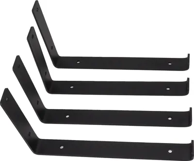 Immagine prodotto di 4Pcs L mensole mensole forte metallo facile installazione forte carico portante metallo L staffe per ufficio famiglia Garage (7.9in)