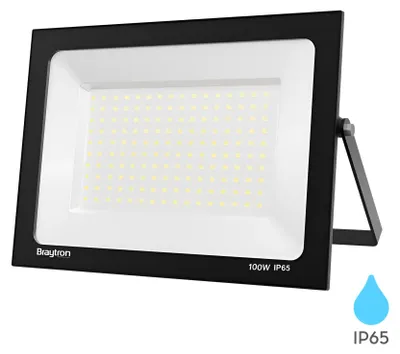 Immagine prodotto di Proiettore LED Braytron 100 W, bianco caldo 3000 K, 8500 lm, 120°, alluminio nero, IP65